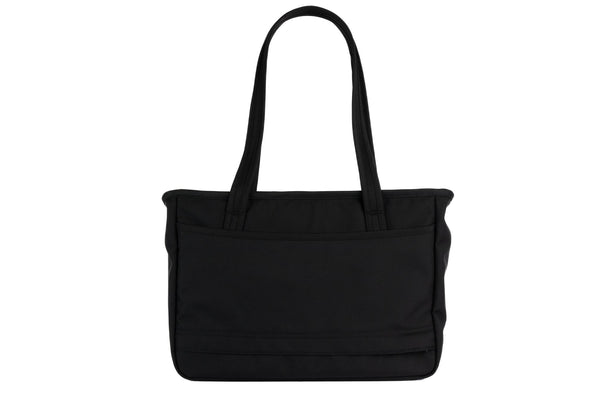Back of the Nomad Tote in Black Ballistic.